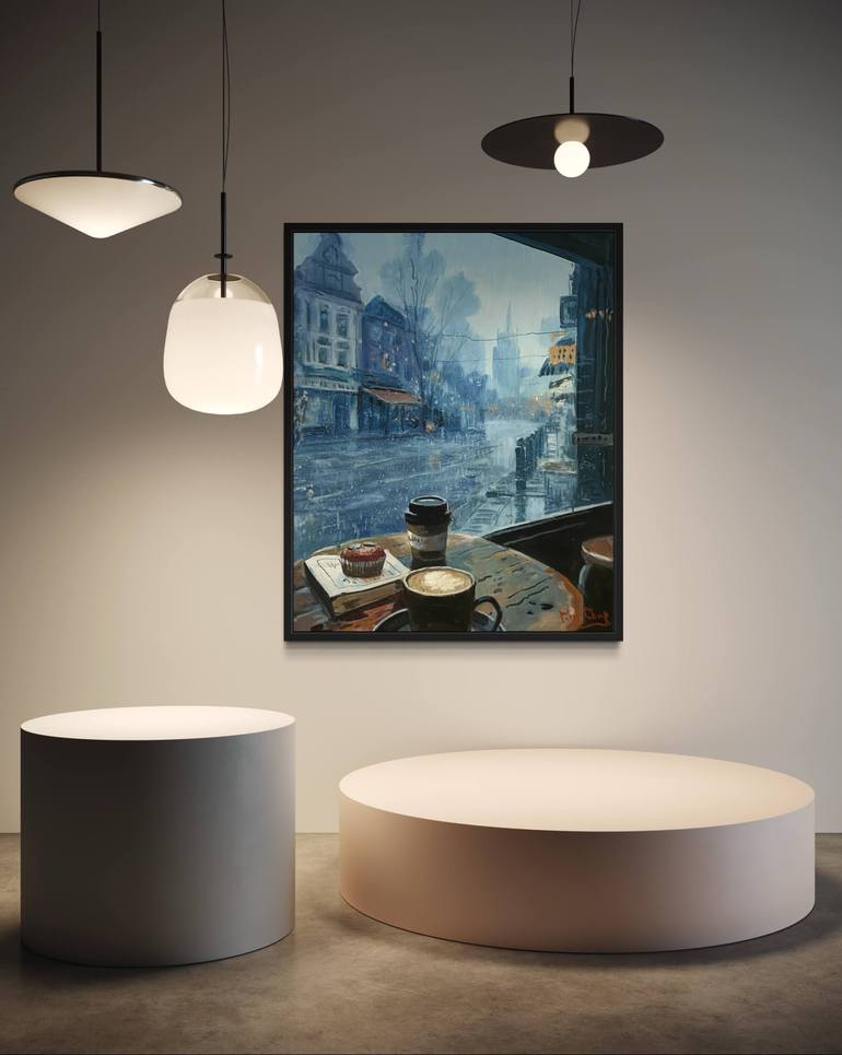 Original Impressionism Architecture Painting by Paul Cheng