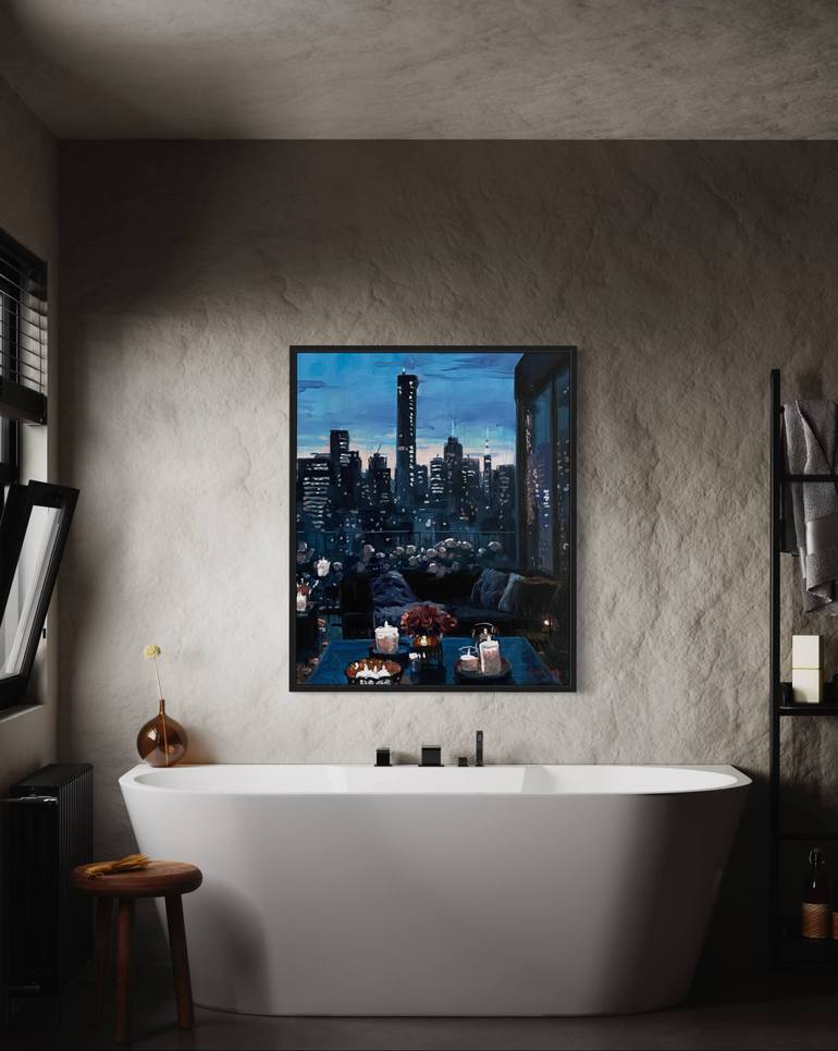 Original Impressionism Cities Painting by Paul Cheng