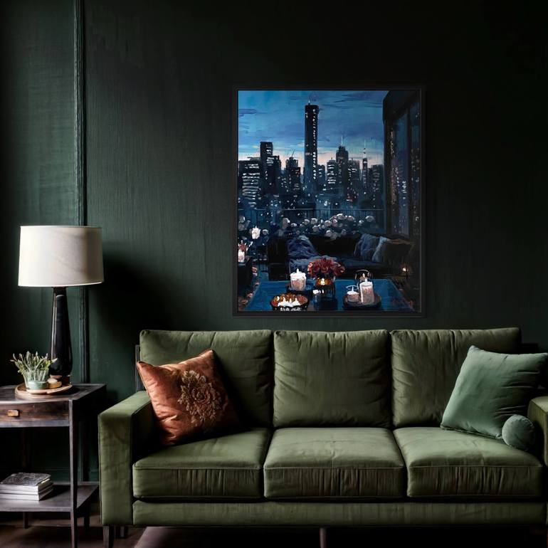 Original Impressionism Cities Painting by Paul Cheng