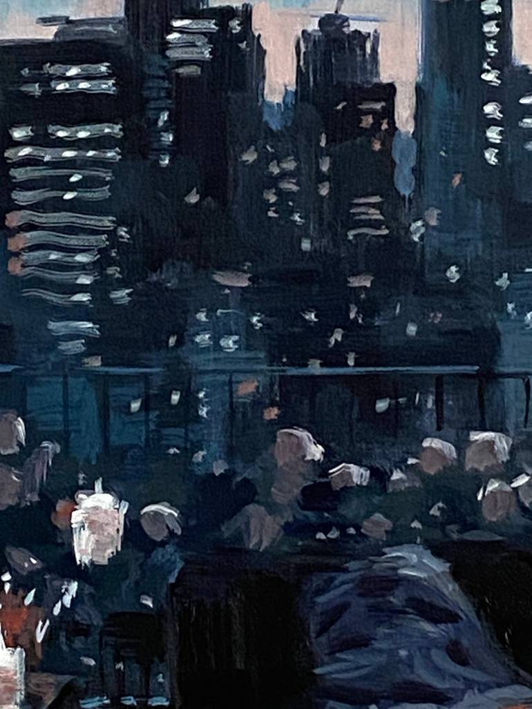 Original Impressionism Cities Painting by Paul Cheng