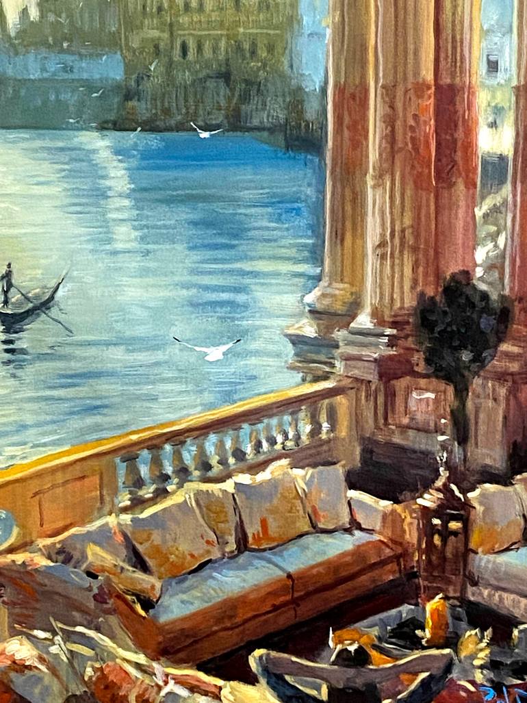 Original Impressionism Architecture Painting by Paul Cheng