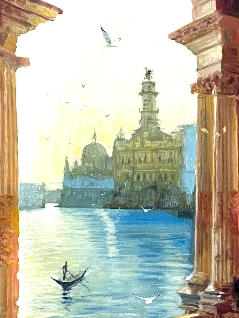 Original Impressionism Architecture Painting by Paul Cheng