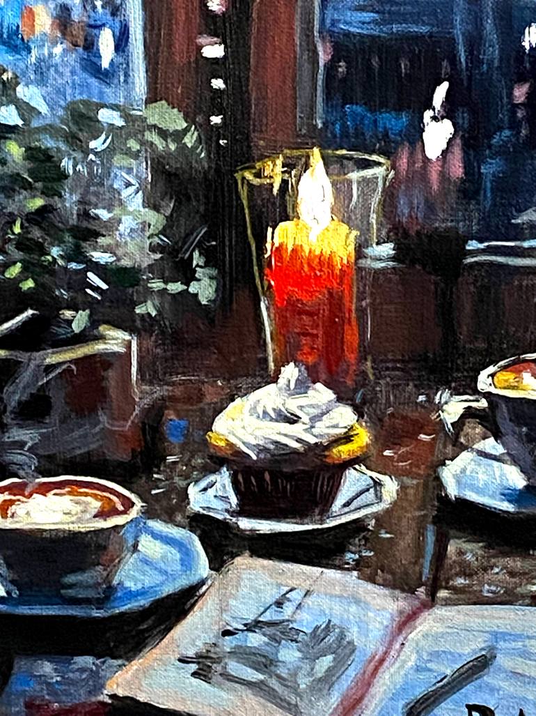 Original Impressionism Architecture Painting by Paul Cheng