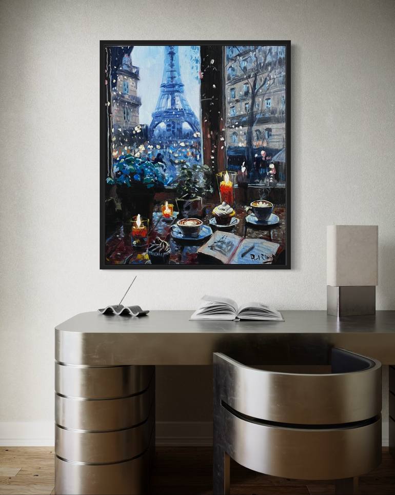 Original Impressionism Architecture Painting by Paul Cheng