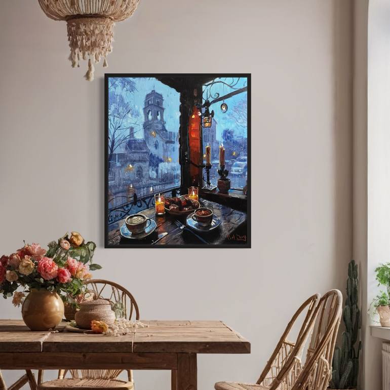 Original Impressionism Architecture Painting by Paul Cheng