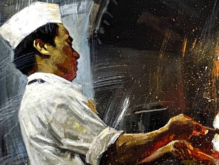 Original Impressionism Women Painting by Paul Cheng