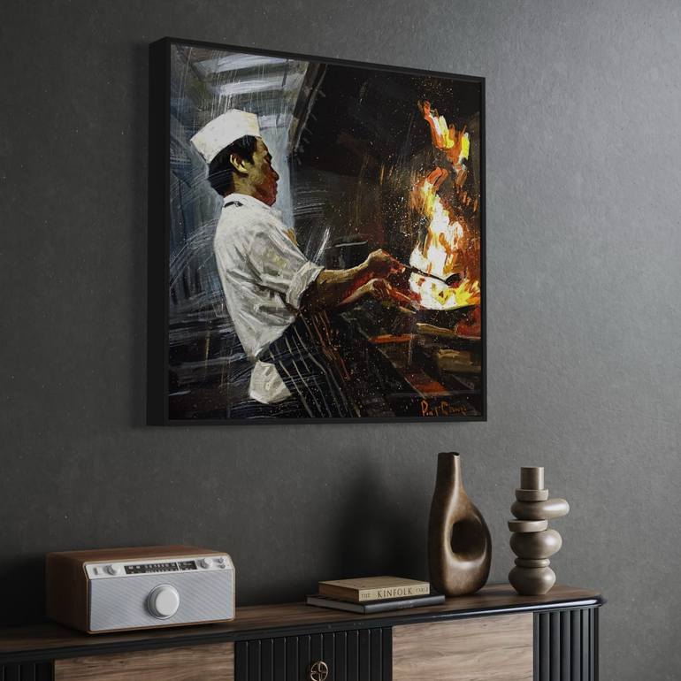 Original Impressionism Women Painting by Paul Cheng