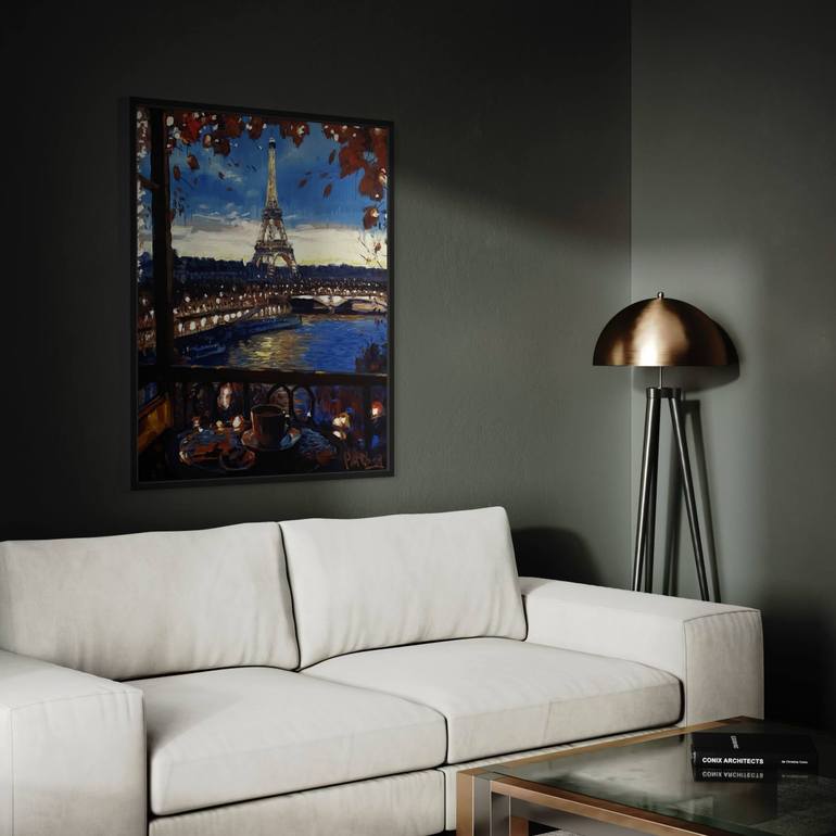 Original Impressionism Architecture Painting by Paul Cheng