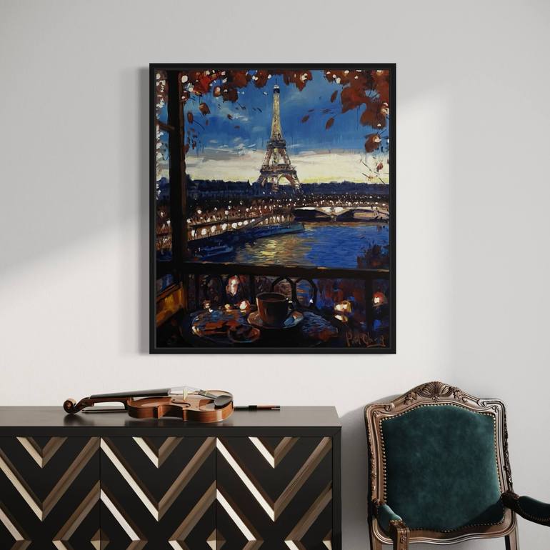 Original Impressionism Architecture Painting by Paul Cheng