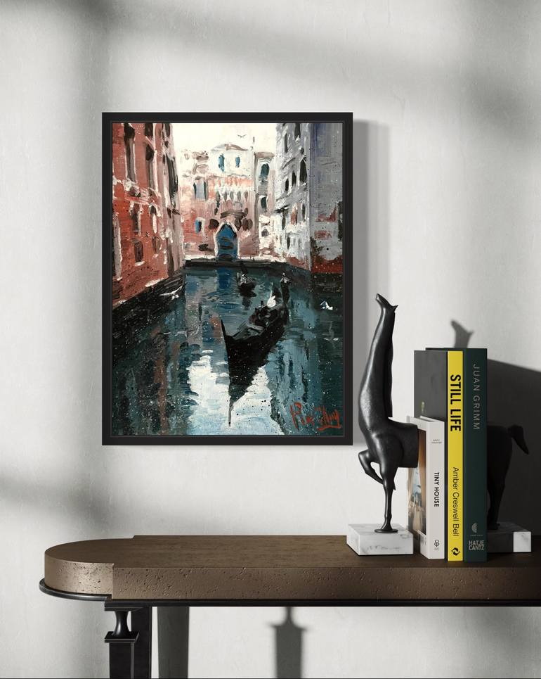Original Impressionism Architecture Painting by Paul Cheng
