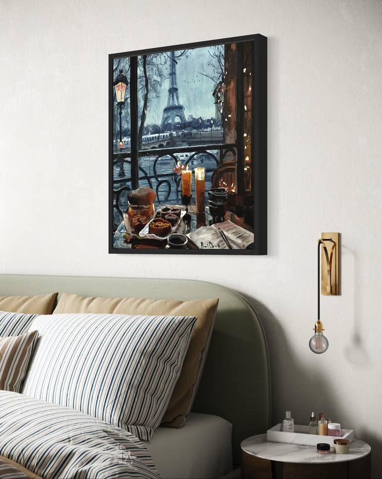 Original Impressionism Architecture Painting by Paul Cheng