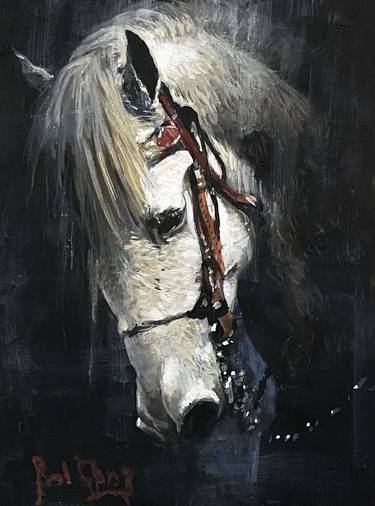Original Impressionism Men Painting by Paul Cheng