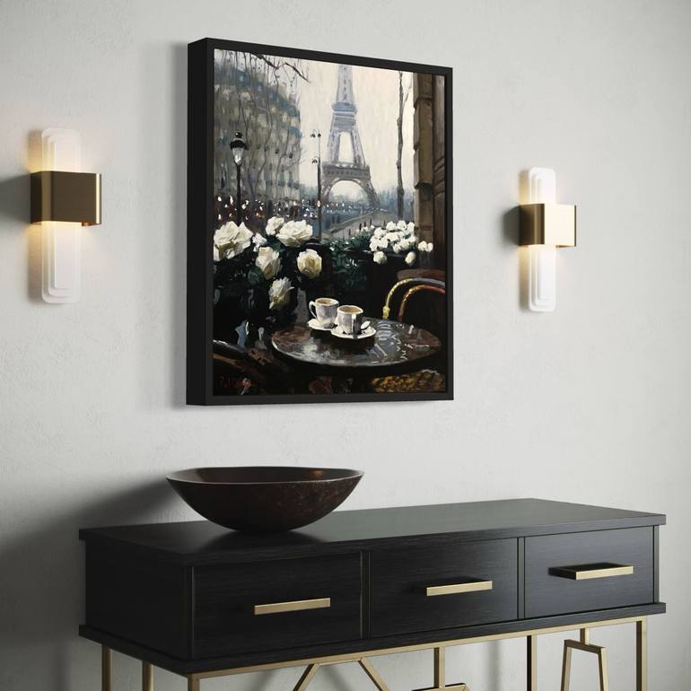 Original Impressionism Architecture Painting by Paul Cheng