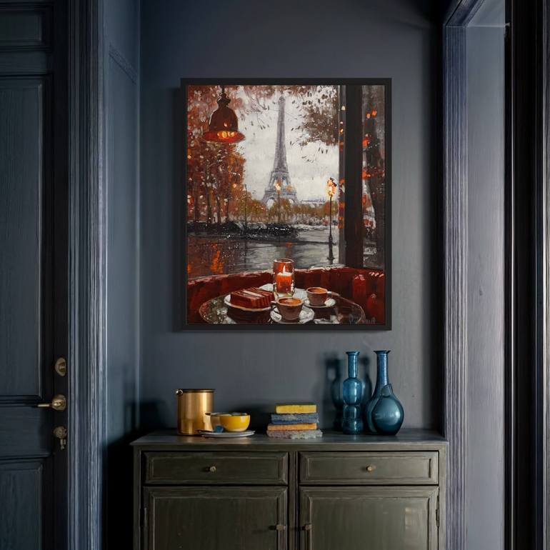 Original Impressionism Architecture Painting by Paul Cheng