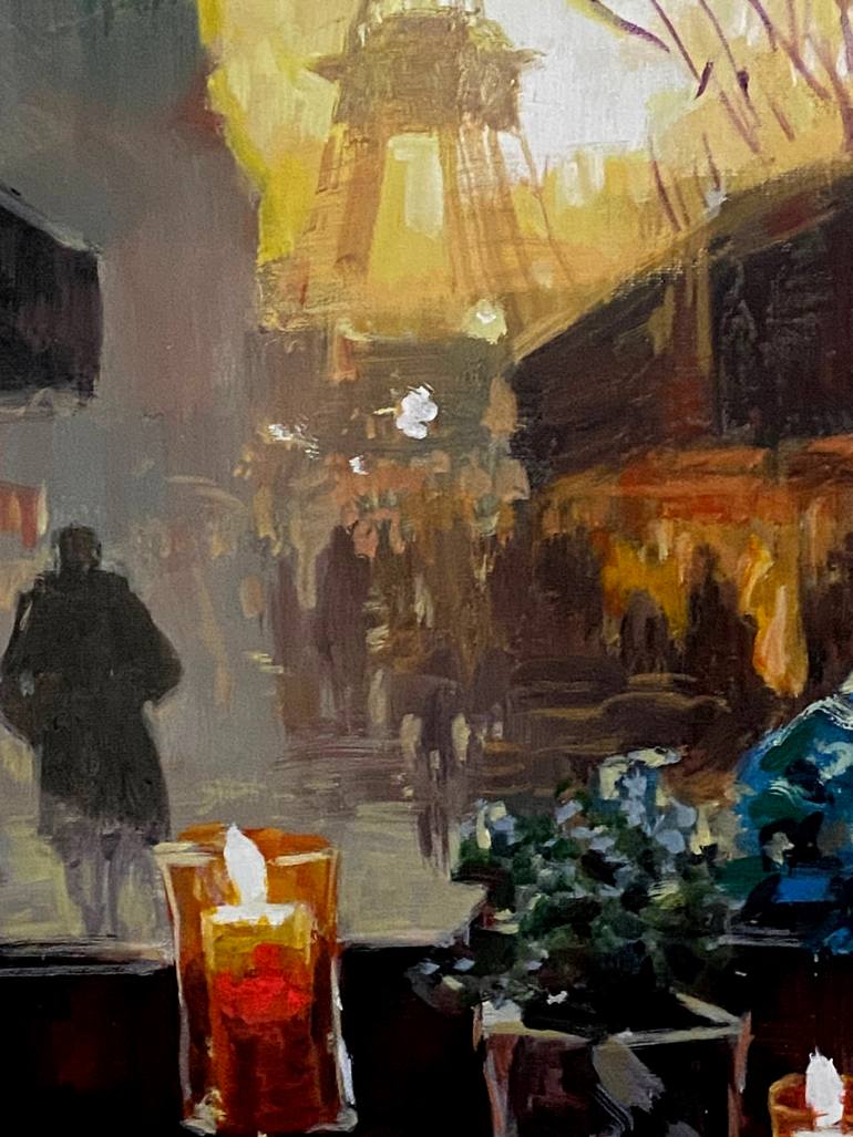Original Impressionism Architecture Painting by Paul Cheng
