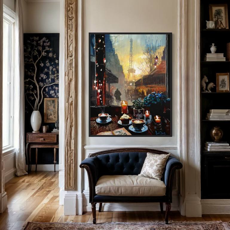 Original Impressionism Architecture Painting by Paul Cheng