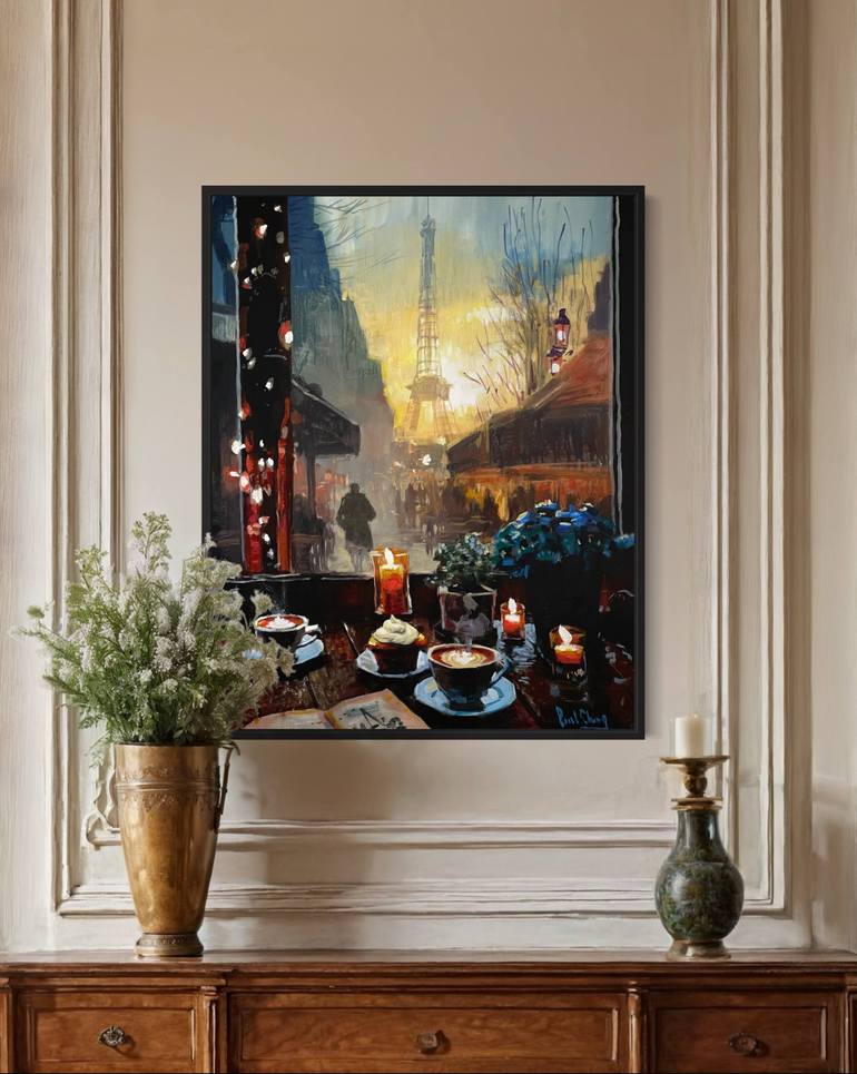 Original Impressionism Architecture Painting by Paul Cheng