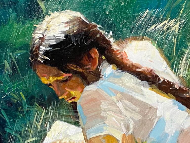 Original Expressionism People Painting by Paul Cheng