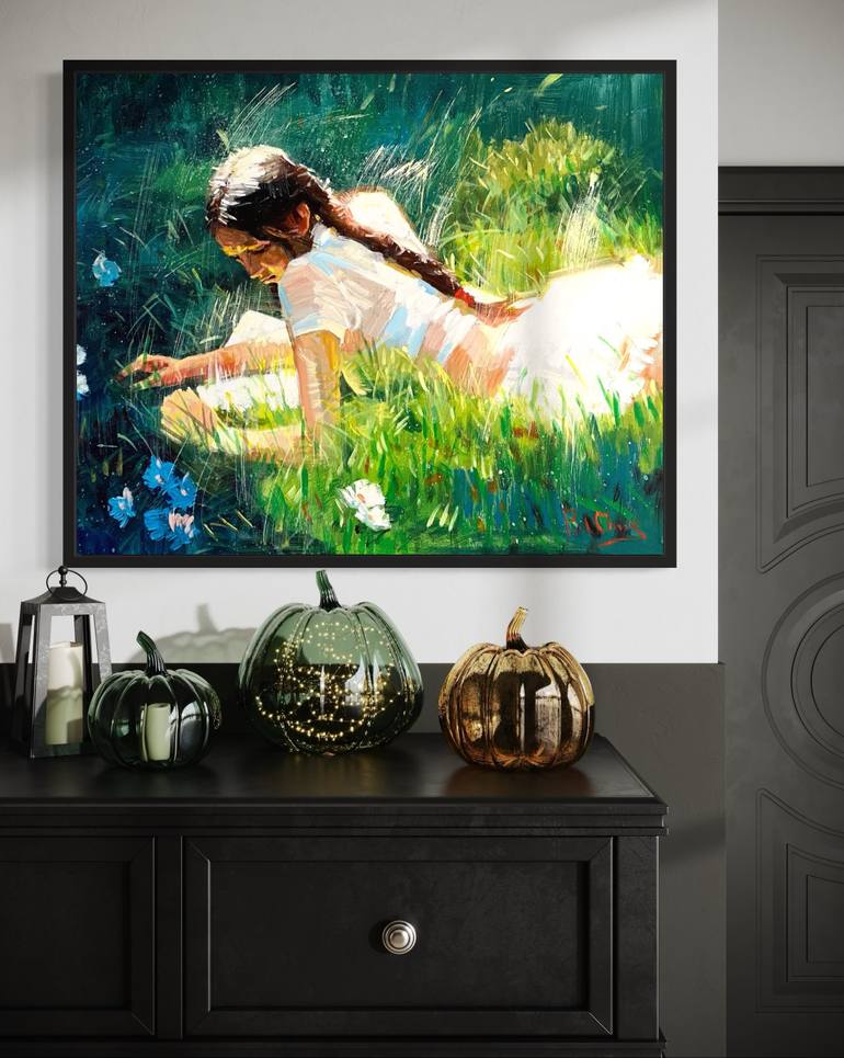Original Expressionism People Painting by Paul Cheng