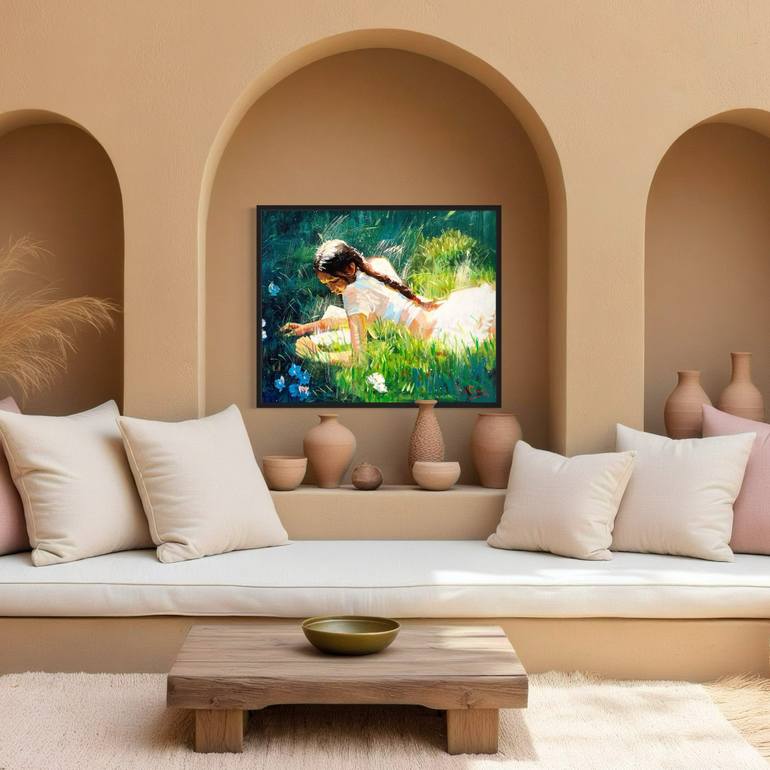 Original Expressionism People Painting by Paul Cheng