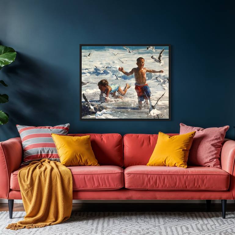 Original Expressionism People Painting by Paul Cheng