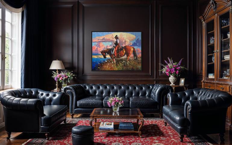 Original Impressionism People Painting by Paul Cheng
