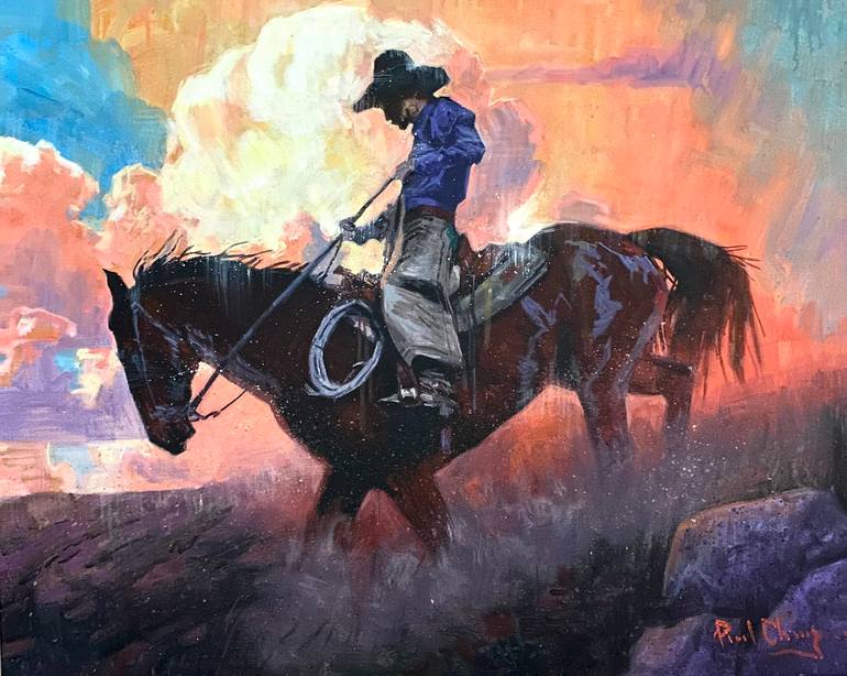 Original People Painting by Paul Cheng | Impressionism Art on Canvas | Colors of the West