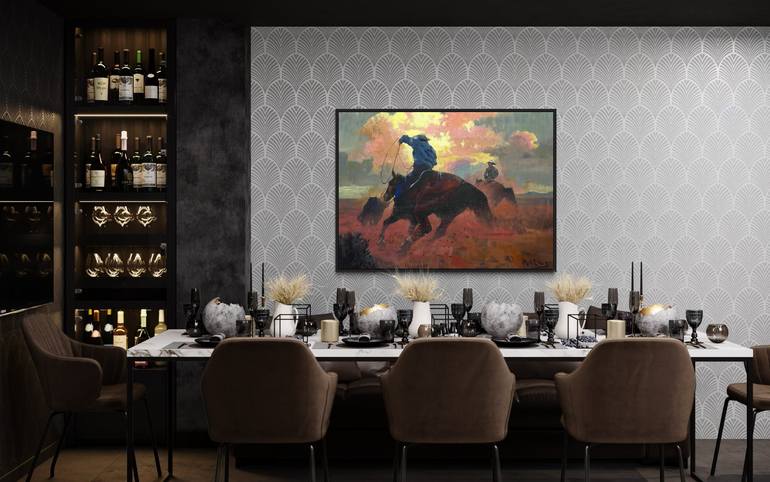 Original Impressionism People Painting by Paul Cheng