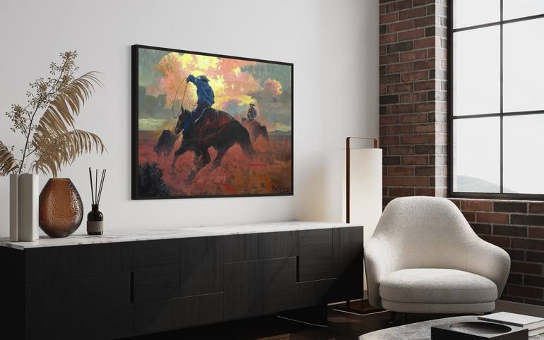 Original Impressionism People Painting by Paul Cheng