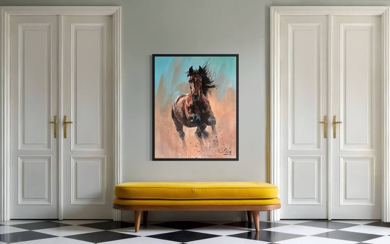 Original Impressionism Animal Painting by Paul Cheng