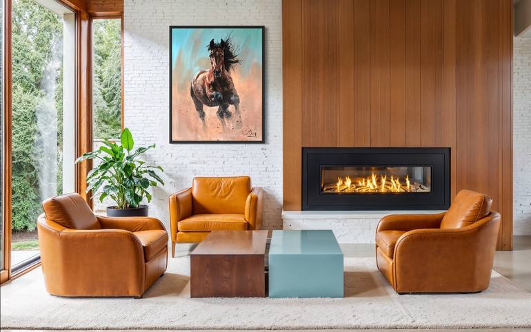 Original Impressionism Animal Painting by Paul Cheng