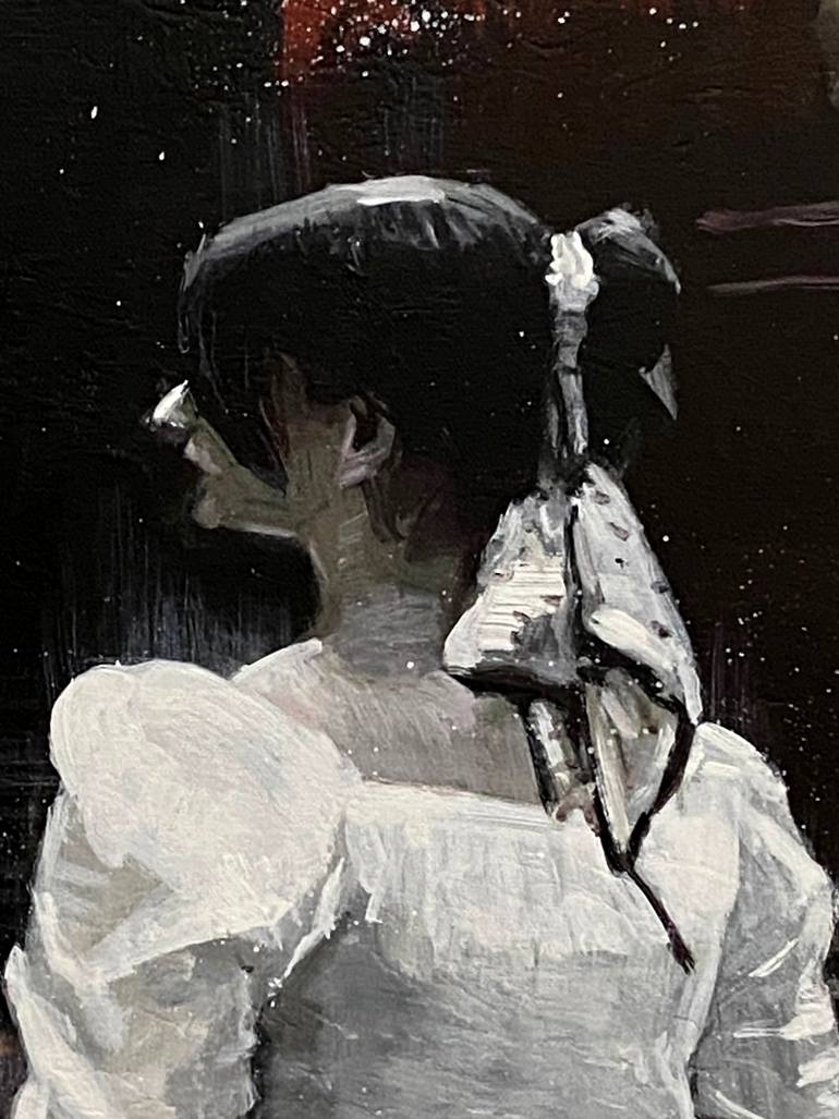 Original Impressionism People Painting by Paul Cheng