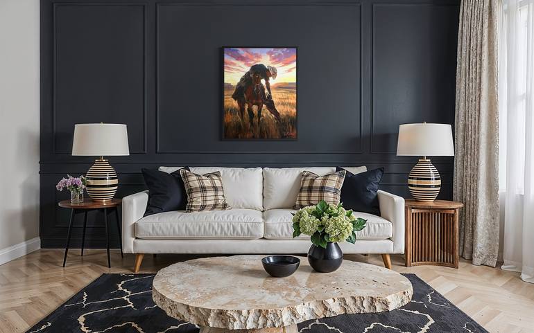 Original Impressionism People Painting by Paul Cheng