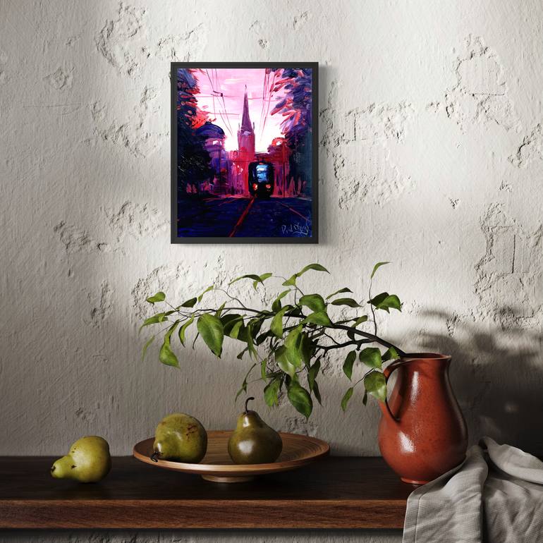 Original Impressionism Cities Painting by Paul Cheng