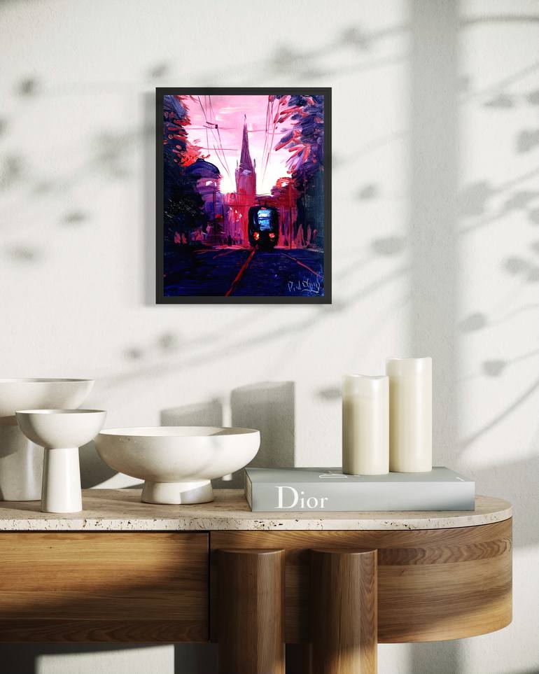 Original Impressionism Cities Painting by Paul Cheng
