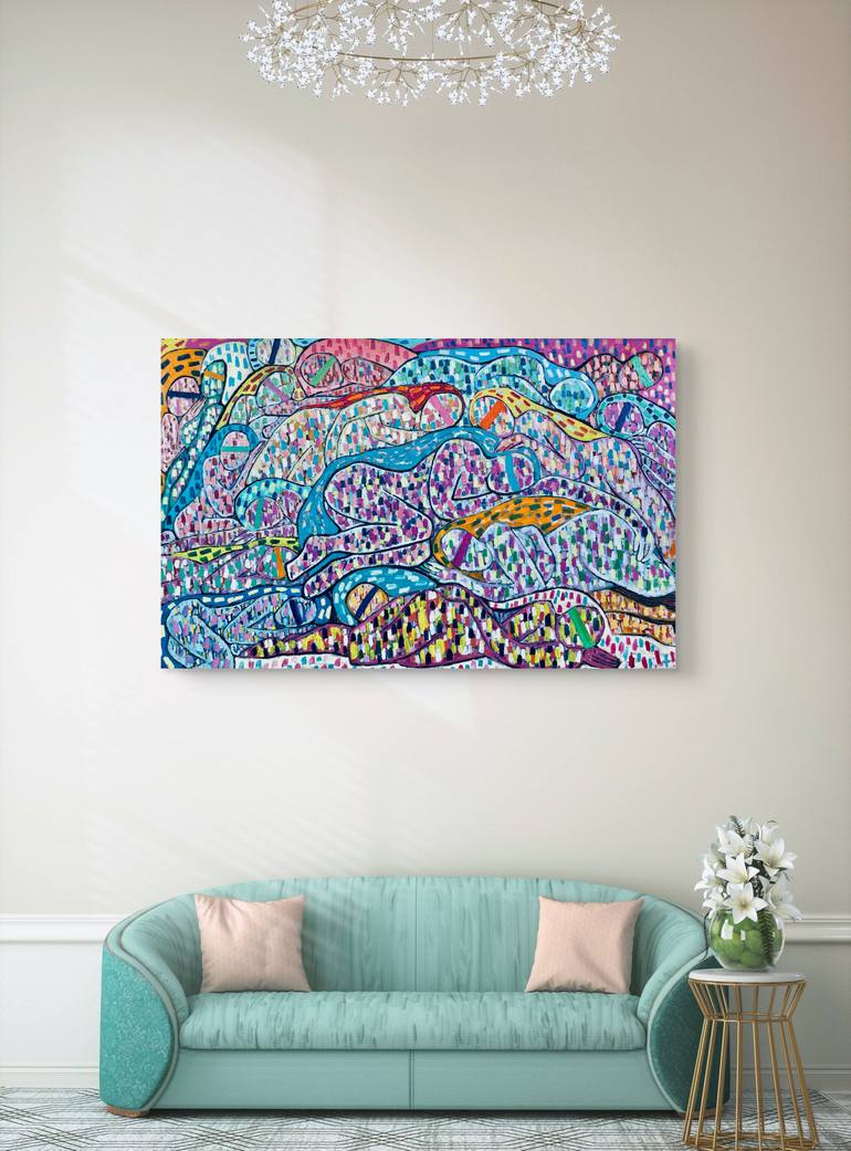 Original Abstract Women Painting by Mikal Evans