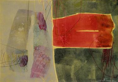 Original Abstract Expressionism Abstract Mixed Media by Jacques Pilon