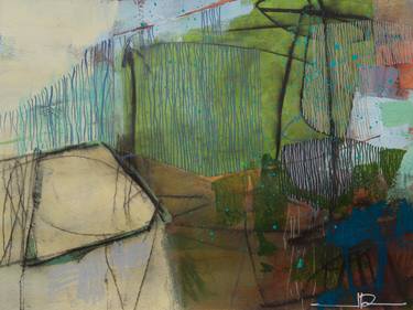 Original Abstract Expressionism Abstract Mixed Media by Jacques Pilon