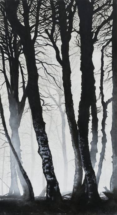 Original Expressionism Tree Paintings by Vu Hed