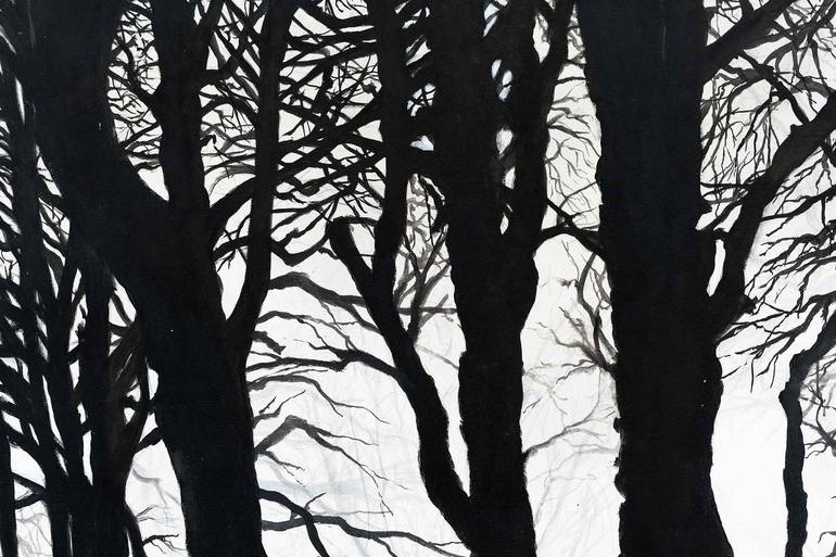 Original Expressionism Tree Painting by Vu Hed