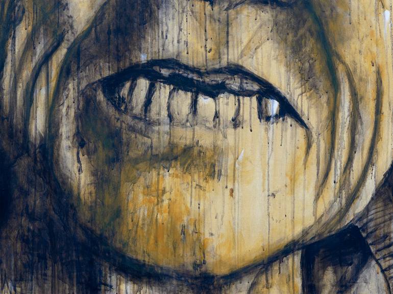 Original Expressionism People Painting by Vu Hed