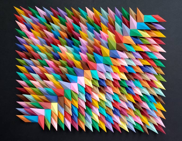 Original Modern Geometric Sculpture by Zahra Ammar