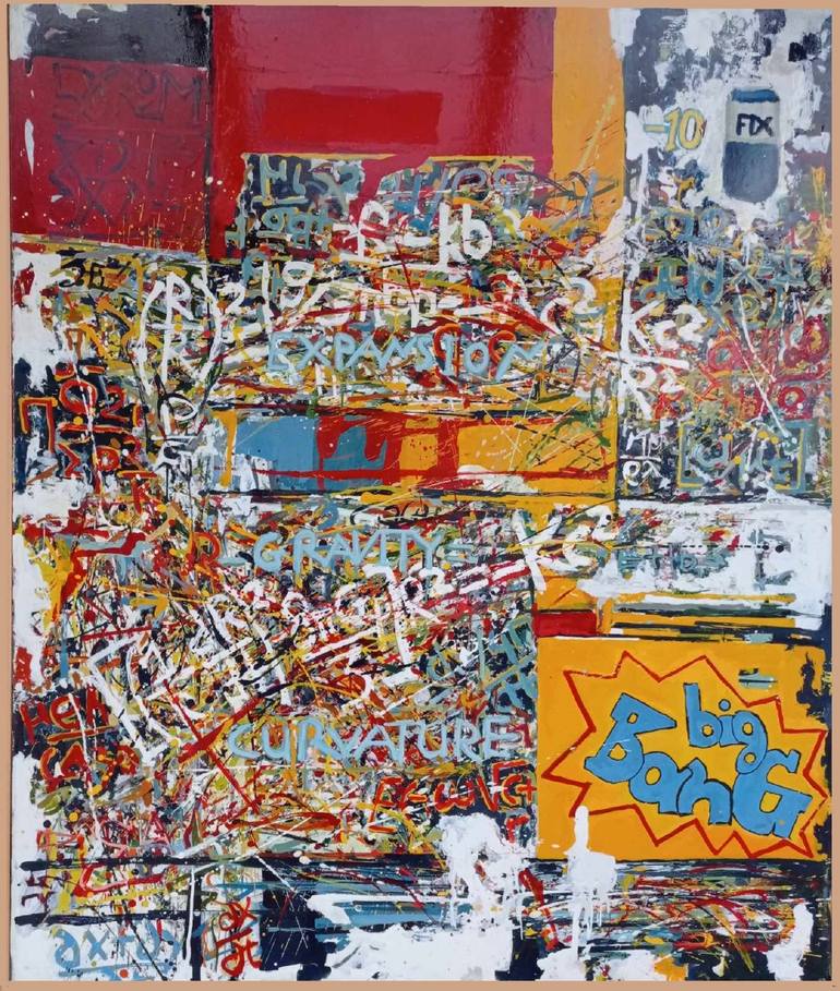 Original Artificial Intelligence Abstract Painting by Gregoire Philippatos