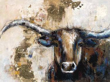Original Cows Painting by Tabitha Bogard