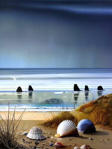 Original Seascape Digital by Marlin Greene