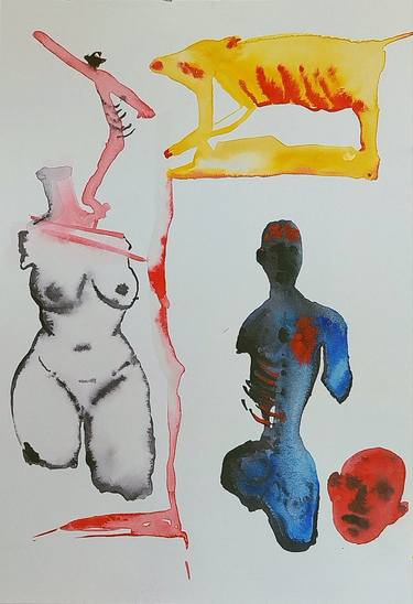 Print of Abstract Body Paintings by Dariia Zabrodska