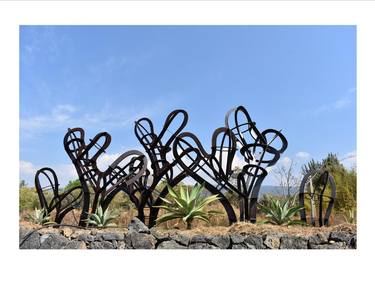Original Abstract Botanic Sculpture by Federico Silva