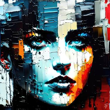 Print of Abstract Portrait Digital by Shaun Poole