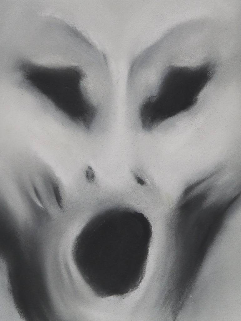 Original Expressionism People Drawing by Christian J Cordier