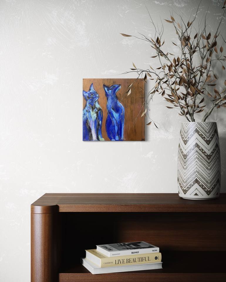 Original Abstract Animal Painting by Ilona Koralova